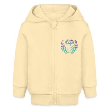 Petit ange - Veste à capuche bébé bio Stanley/Stella - crème - Devant