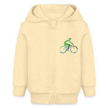 Cycliste - Veste à capuche bébé bio Stanley/Stella - crème - Devant