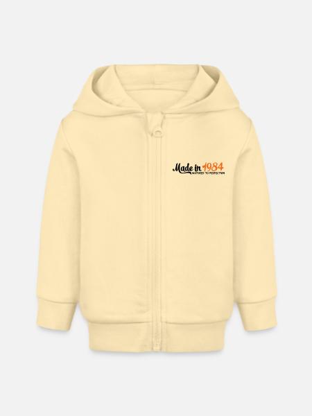 1984 - Baby Organic Kapuzenjacke Baby Connector von Stanley/Stella - Creme
