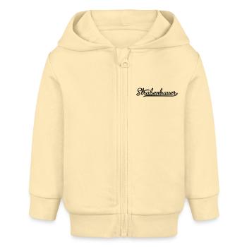 Straßenbauer - Baby Organic Kapuzenjacke Baby Connector von Stanley/Stella - Creme - Vorne