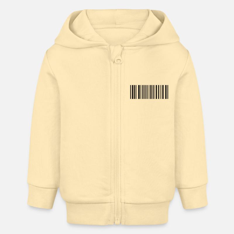 barcode - Veste à capuche bébé bio Stanley/Stella - crème