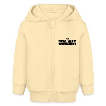 AUS DEM WEG ICH BIN SCHWANGER - Baby Organic Kapuzenjacke Baby Connector von Stanley/Stella - Creme - Vorne