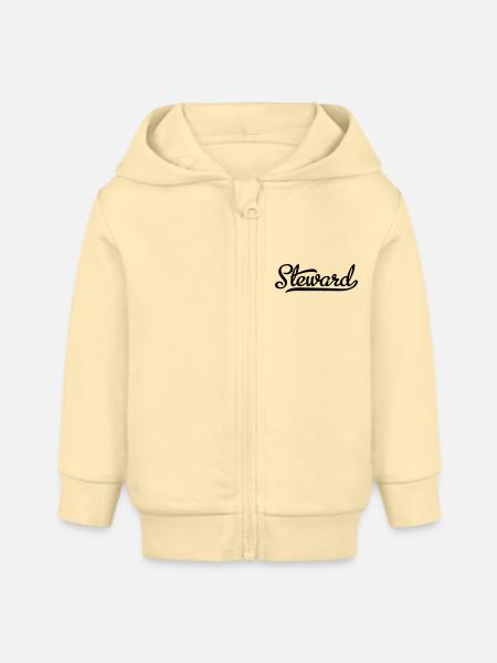 Steward - Baby Organic Kapuzenjacke Baby Connector von Stanley/Stella - Creme