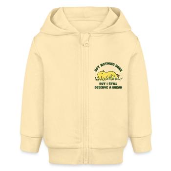 Nichts erledigt - Baby Organic Kapuzenjacke Baby Connector von Stanley/Stella - Creme - Vorne