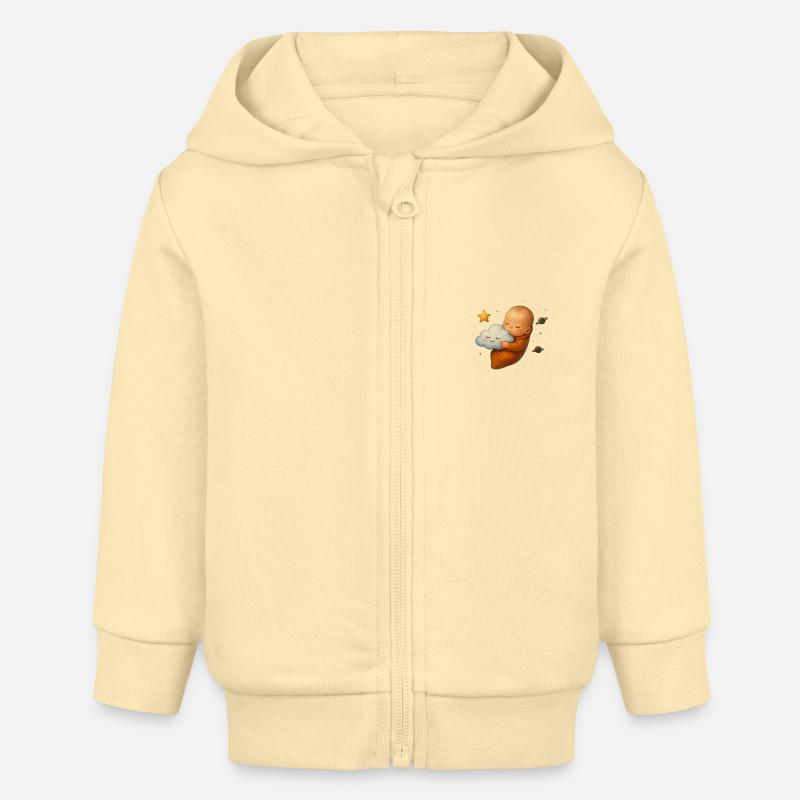 Nuage de câlins nouveau-né - Veste à capuche bébé bio Stanley/Stella - crème