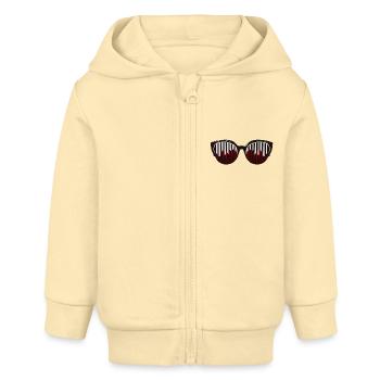 lustige coole Sonnenbrille 6 B - Baby Organic Kapuzenjacke Baby Connector von Stanley/Stella - Creme - Vorne