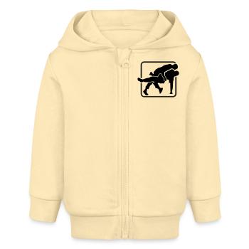 Swing pants - Baby Organic Zip-up Hoodie by Stanley/Stella - cream - Front