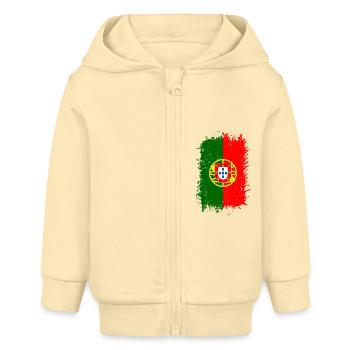 Portugal - Veste à capuche bébé bio Stanley/Stella - crème - Devant