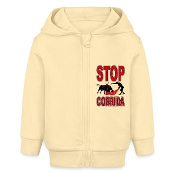 Anti corrida - Veste à capuche bébé bio Stanley/Stella - crème - Devant