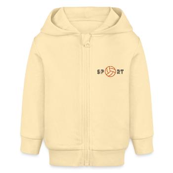sport hand - Veste à capuche bébé bio Stanley/Stella - crème - Devant