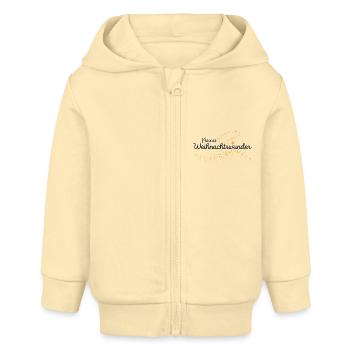 Kleines Weihnachtswunder Babygeschenk zur Geburt - Baby Organic Kapuzenjacke Baby Connector von Stanley/Stella - Creme - Vorne