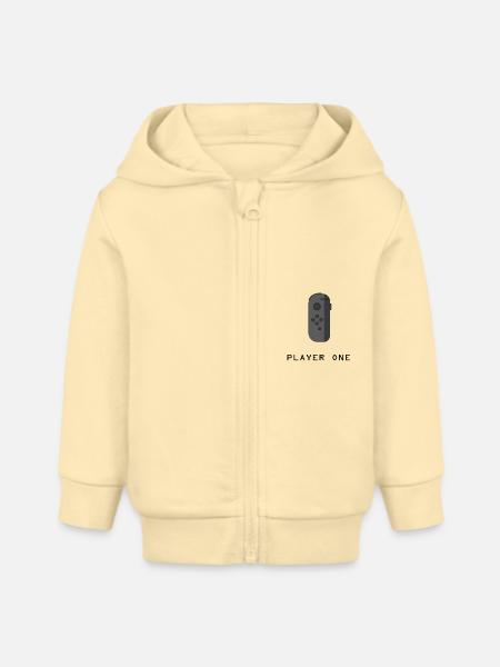 ¿Bereit Player One? - Baby Organic Kapuzenjacke Baby Connector von Stanley/Stella - Creme