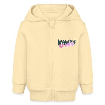 Kawaii Text - Baby Organic Zip-up Hoodie by Stanley/Stella - cream - Front