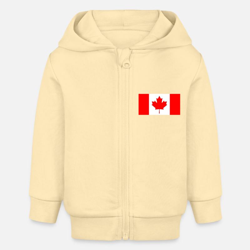 Canada Canada drapeau bannière - Veste à capuche bébé bio Stanley/Stella - crème