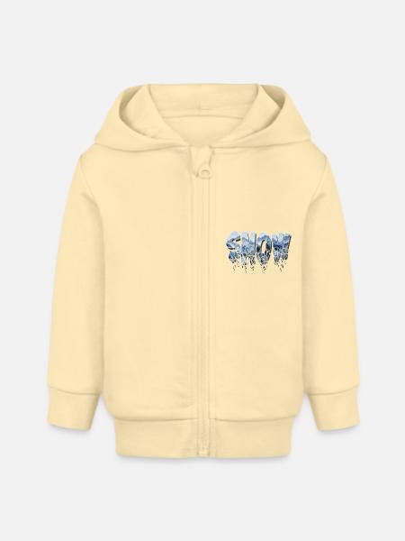 Schnee - Baby Organic Kapuzenjacke Baby Connector von Stanley/Stella - Creme