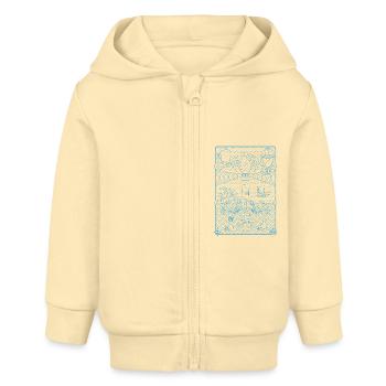 Old school Tattoo - Baby Organic Kapuzenjacke Baby Connector von Stanley/Stella - Creme - Vorne