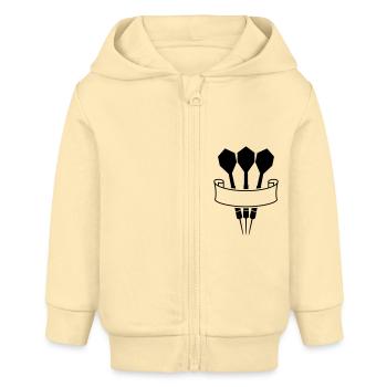 Darts Banner Logo - Veste à capuche bébé bio Stanley/Stella - crème - Devant