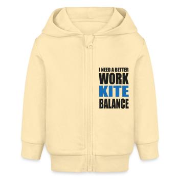 kite - Baby Organic Kapuzenjacke Baby Connector von Stanley/Stella - Creme - Vorne