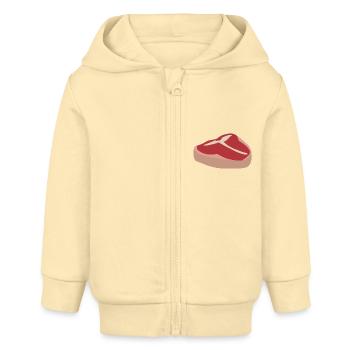 Saftiges Fleisch - Baby Organic Kapuzenjacke Baby Connector von Stanley/Stella - Creme - Vorne