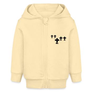 rip_1_f1 - Baby Organic Kapuzenjacke Baby Connector von Stanley/Stella - Creme - Vorne