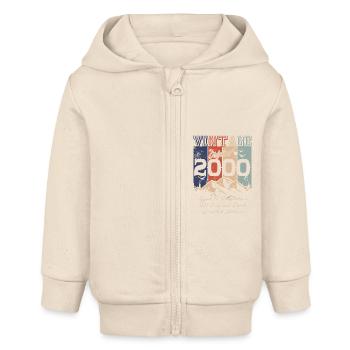 Legendärer Jahrgang 2000 - Baby Organic Kapuzenjacke Baby Connector von Stanley/Stella - Natur - Vorne