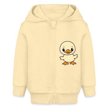 Duckling - Baby Organic Zip-up Hoodie by Stanley/Stella - cream - Front