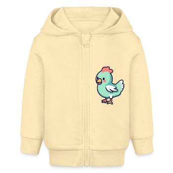 Poulet - Veste à capuche bébé bio Stanley/Stella - crème - Devant