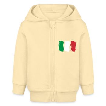 Drapeau de l’Italie - Vintage - Veste à capuche bébé bio Stanley/Stella - crème - Devant