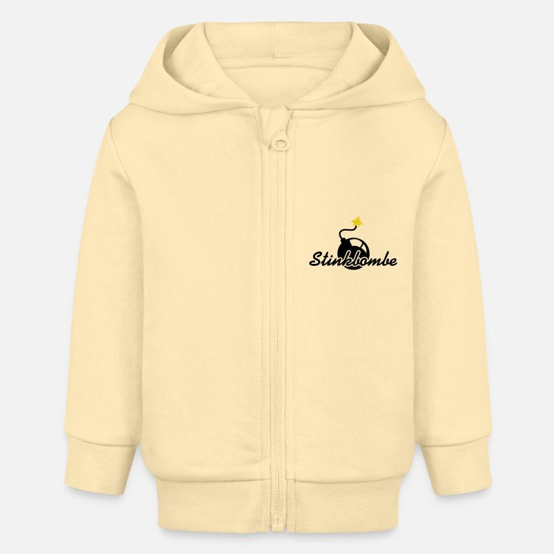 bombe puante - Veste à capuche bébé bio Stanley/Stella - crème