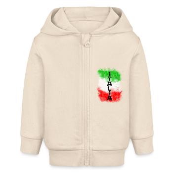 italia - Veste à capuche bébé bio Stanley/Stella - écru doux - Devant