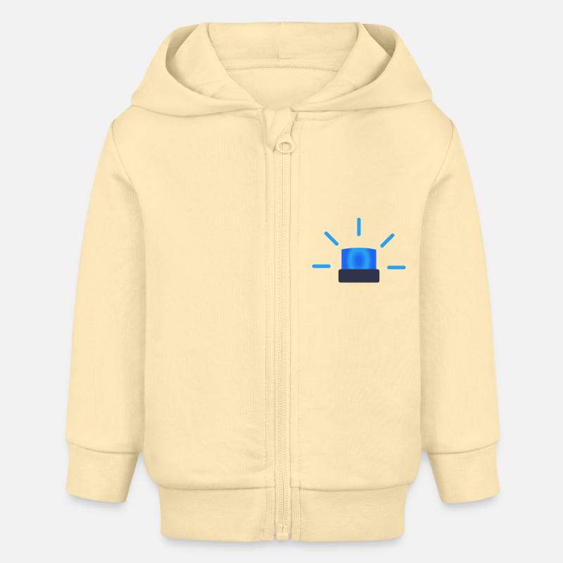 bleu clair - Veste à capuche bébé bio Stanley/Stella - crème