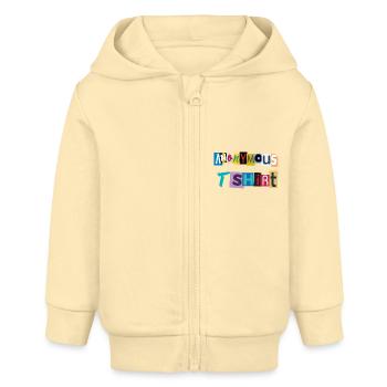Anonymous TShirt en lettre de journaux. - Veste à capuche bébé bio Stanley/Stella - crème - Devant
