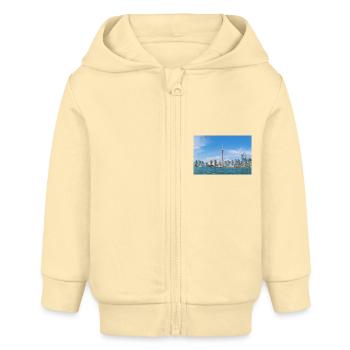 Ontario Toronto Skyline Panoramic View Canada - Baby Organic Kapuzenjacke Baby Connector von Stanley/Stella - Creme - Vorne