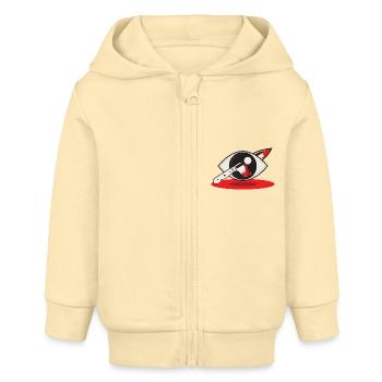 Knife in Eye Logo - Baby Organic Zip-up Hoodie by Stanley/Stella - cream - Front