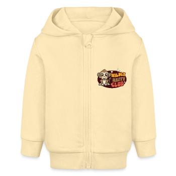mignon singe amant singes animaux hommes femmes enfants - Veste à capuche bébé bio Stanley/Stella - crème - Devant