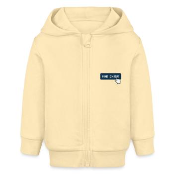Je pense que c’est bien ! - le design pour tous les penseurs positifs - Veste à capuche bébé bio Stanley/Stella - crème - Devant