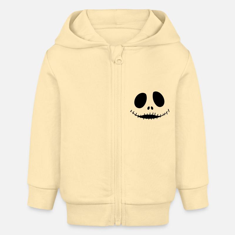 Halloween - Veste à capuche bébé bio Stanley/Stella - crème