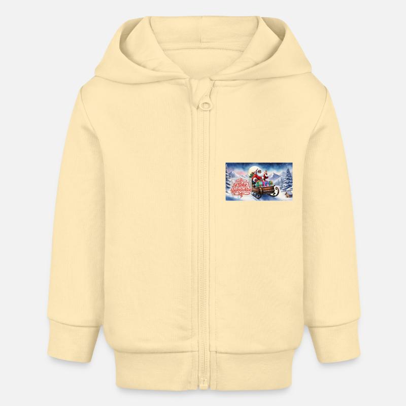 Père Noël traîneau noir lune Mug - Veste à capuche bébé bio Stanley/Stella - crème