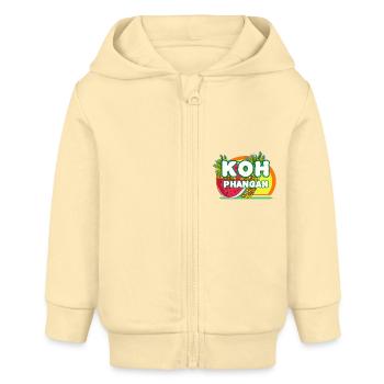 Paradies Insel Koh Phangan - Baby Organic Kapuzenjacke Baby Connector von Stanley/Stella - Creme - Vorne