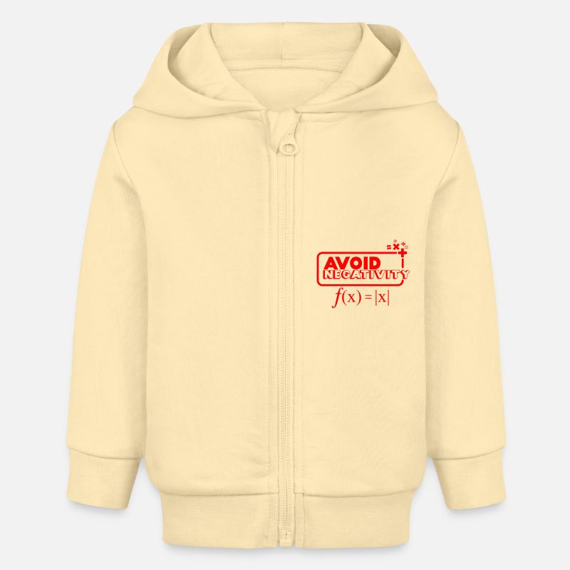 Avoid negativity - red - Baby Organic Zip-up Hoodie by Stanley/Stella - cream