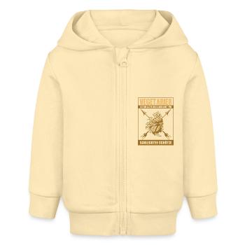 Vegetarier ist ein altes Indianerwort - Anti Vegan - Baby Organic Kapuzenjacke Baby Connector von Stanley/Stella - Creme - Vorne