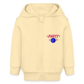 Partystandort - Baby Organic Kapuzenjacke Baby Connector von Stanley/Stella - Creme - Vorne