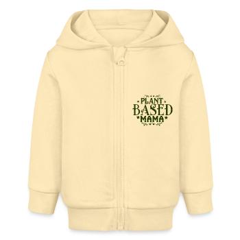 Plant based Mama, vegan, veganuary, Tierschutz - Baby Organic Kapuzenjacke Baby Connector von Stanley/Stella - Creme - Vorne
