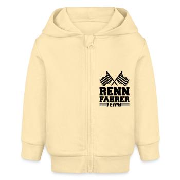 rennfahrer team - Baby Organic Kapuzenjacke Baby Connector von Stanley/Stella - Creme - Vorne