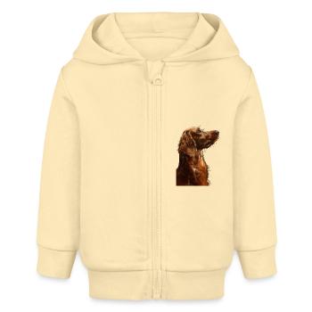 Irish Setter - Baby Organic Kapuzenjacke Baby Connector von Stanley/Stella - Creme - Vorne