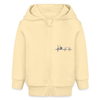 Araignée - Veste à capuche bébé bio Stanley/Stella - crème - Devant