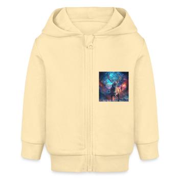 Reh - Baby Organic Kapuzenjacke Baby Connector von Stanley/Stella - Creme - Vorne