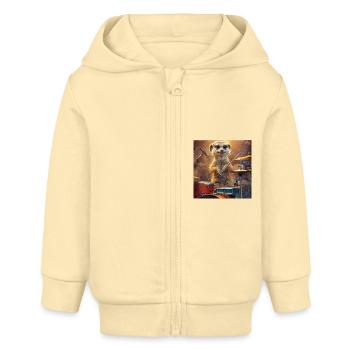 Erdmännchen - Baby Organic Kapuzenjacke Baby Connector von Stanley/Stella - Creme - Vorne