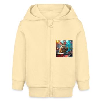 Kaninchen - Baby Organic Kapuzenjacke Baby Connector von Stanley/Stella - Creme - Vorne