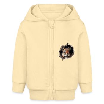 Blouson aviateur tranquillisant - Veste à capuche bébé bio Stanley/Stella - crème - Devant